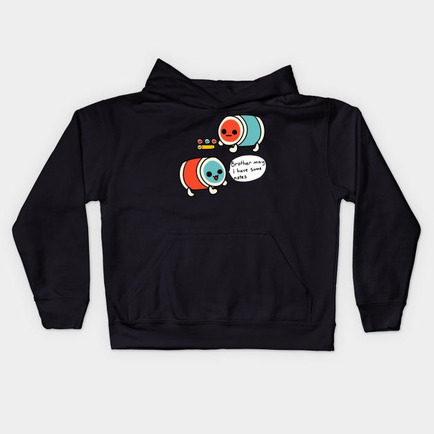 taiko notes Kids Hoodie by nekomachines